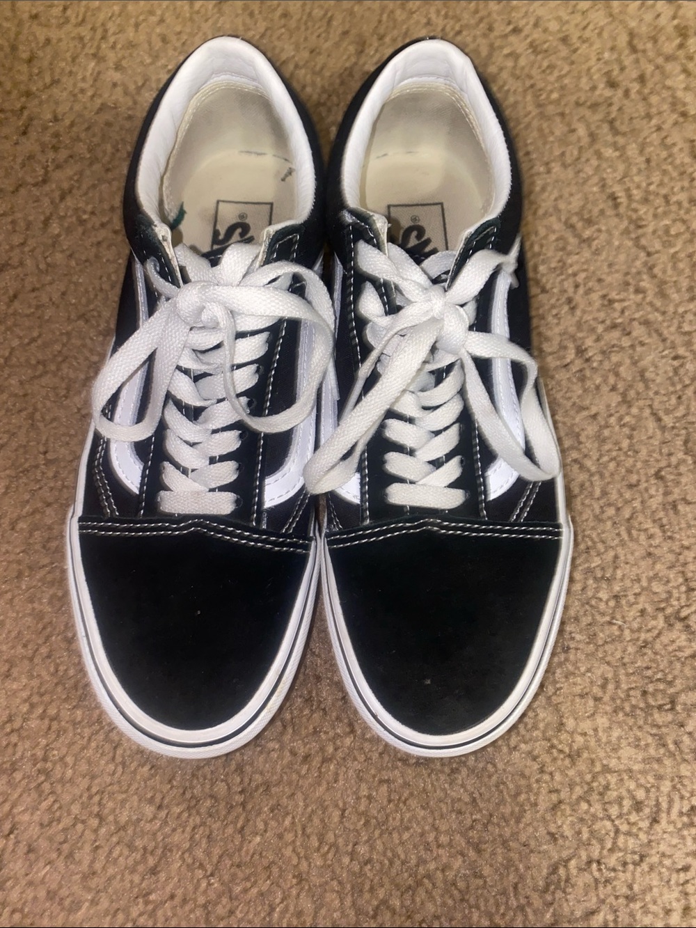 Vans Black & White Old Skool Lace-Up Sneakers